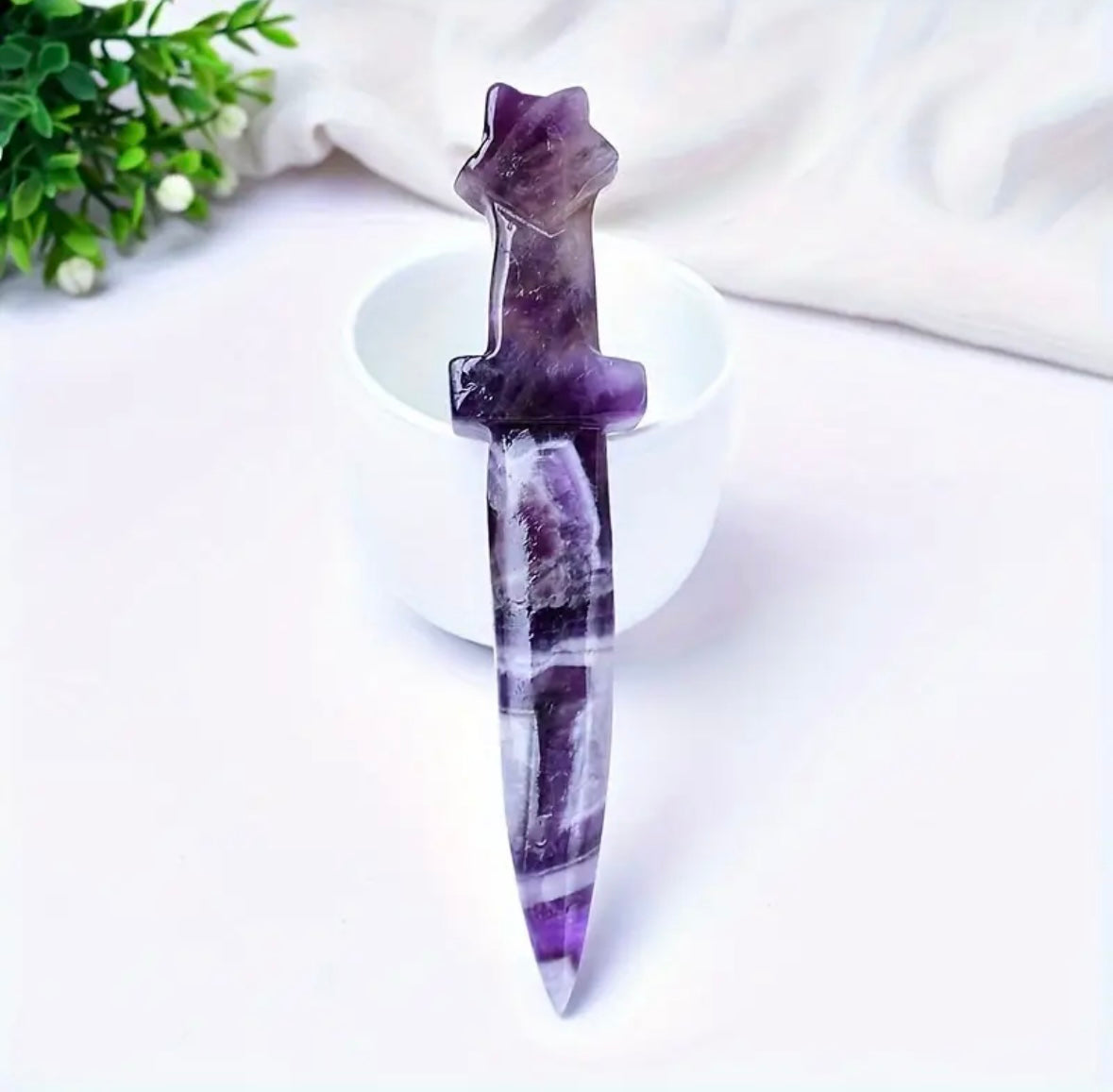Mini athamé sculpté en pierre